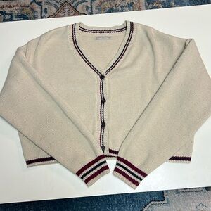 Varsity Button Up Sweater